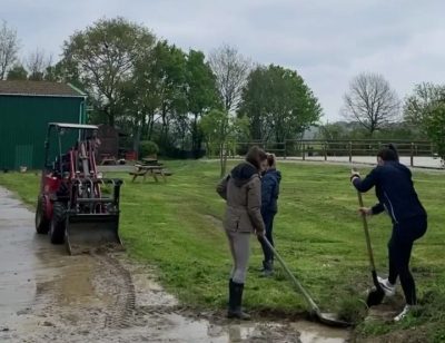 ÉCURIE : Journée bricolage et jardinage aux écuries pour entretenir les écuries et préparer le derby cross !